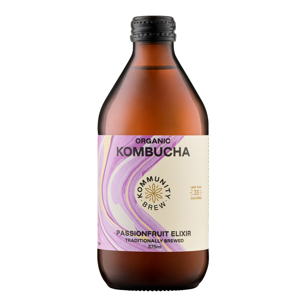 Organic Passionfruit Kombucha - 375ml (12 Pack)
