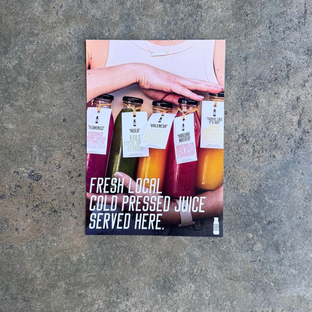 Squished Juice A5 POS Flyer