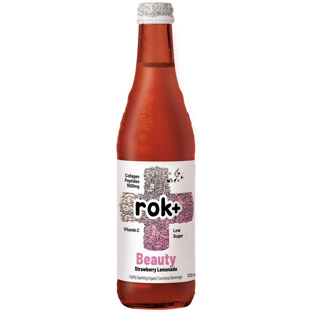 rok+ Beauty Strawberry Lemonade 330ml x (8 Pack)