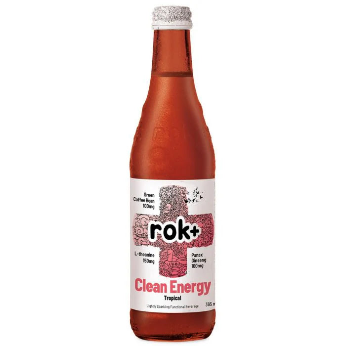 rok+ Clean Energy Tropical 330ml x (8 Pack)