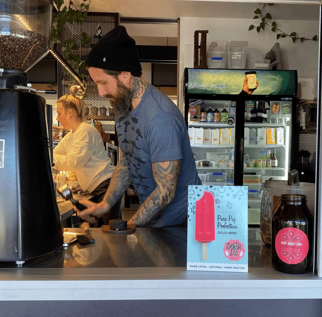 Delish Ice - A5 counter top sign 🤙🏽