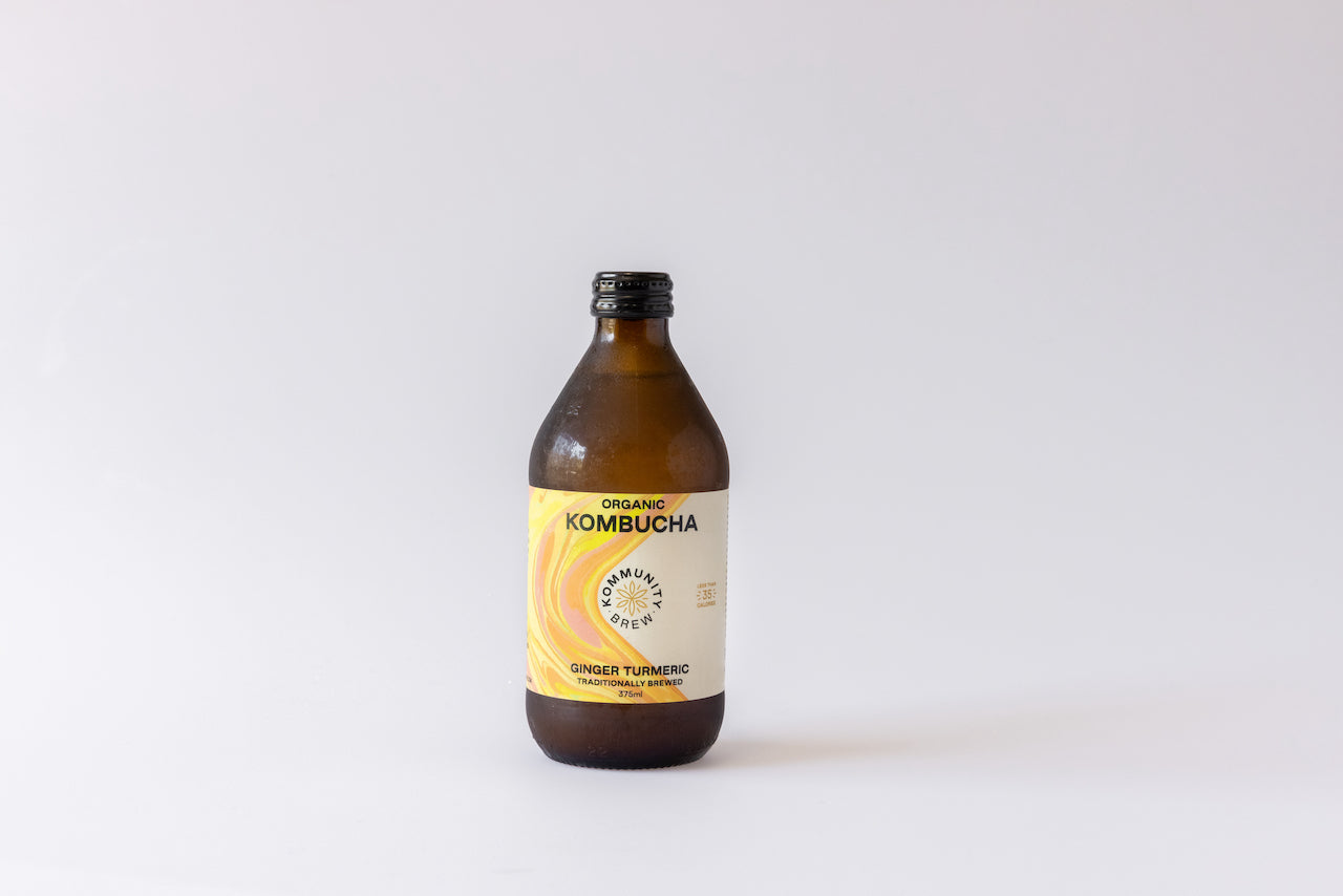 Organic Ginger Turmeric Kombucha - 375ml (12 Pack)