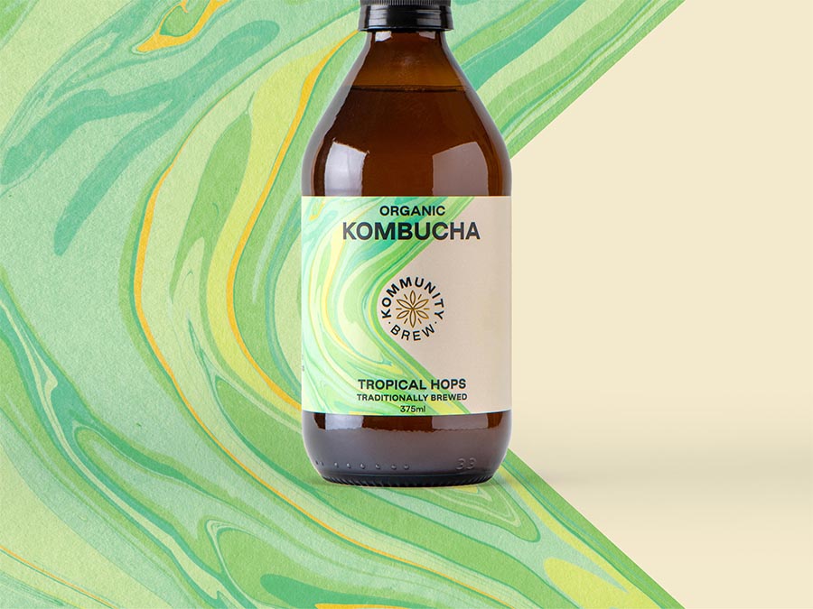 Organic Tropical Hops Kombucha - 375ml (12 Pack)